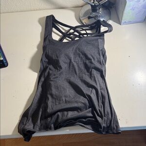 lululemon athletica Charcoal Strappy Tank Top